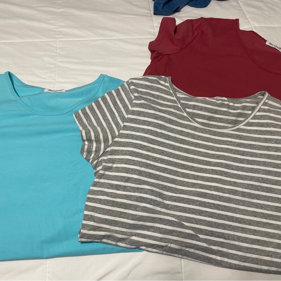 Lot of 3 Classic Side-Ruched Maternity T-Shirts, Like New! XXL - Picture 2 of 9